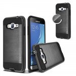 Wholesale Samsung Galaxy J7 (2015) Iron Shield Hybrid Case (Black)